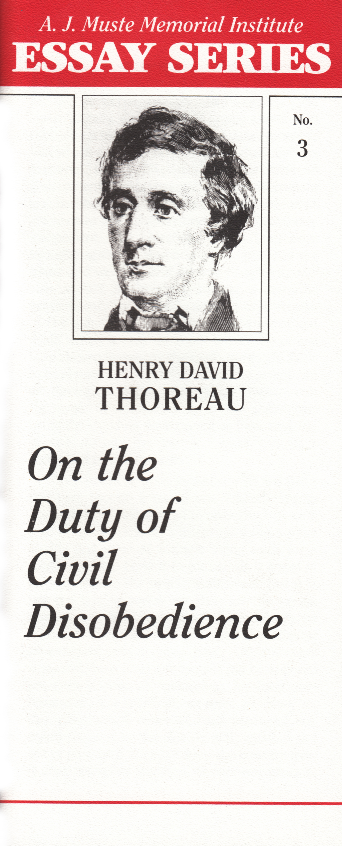 Essay of civil disobedience thoreau
